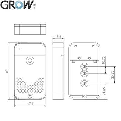 GROW K236-A+R502-A DC6V 4*AAA Battery Low Power Design Admin/User Fingerprint Control Board With Battery Box for Access System