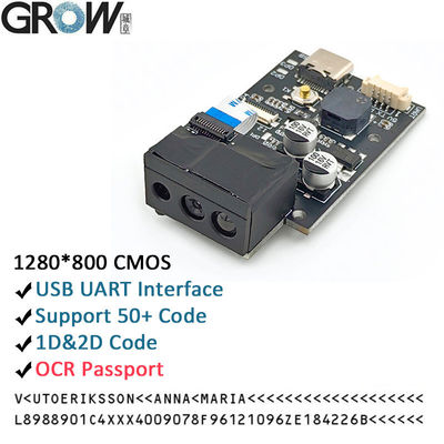 Grow GM69PRO 1280*800 CMOS OCR / 1D / 2D Barcode Scanner Module Support Ocr Passport Code