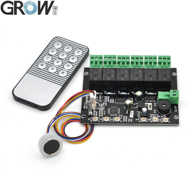 CRECER K219-A+R502-F DC12V 6 Relés K219-A Placa de Control Remoto Infrarrojo de Huellas Dactilares+R502-F Módulo de Huellas Dactilares Pequeño Impermeable