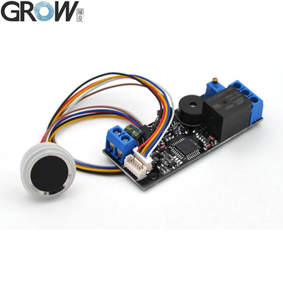 CRECER K202+R502-F Admin/Usuario DC12V Tarjeta de Control de Acceso a Puerta por Huella Dactilar K202+Módulo de Huella Dactilar LED de Anillo Pequeño Impermeable R502-F