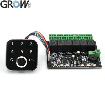 GROW K219-B+G16 DC12V Admin/User Password Panel de control de huellas dactilares con 6 relés para el sistema de control de acceso a la puerta