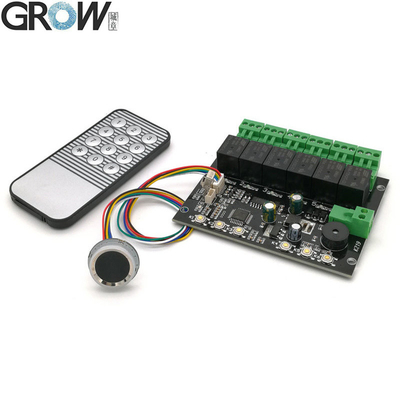 TABLERO DE CONTROL REMOTO INFRARROJO PROGRAMABLE CON RELÉS K219-A+R502-A DC12V 6 Relés, TEMPORIZADOR Y HUELLA DACTILAR